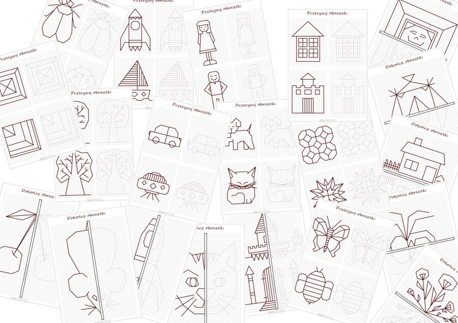 SZLACZKI, OBRAZKI i OŚ SYMETRII