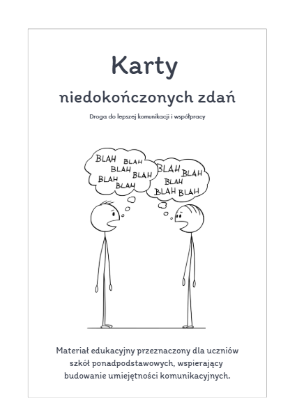 TUS Karty Niedokończonych Zdań Szkoła Ponadpodstawowa Kreatywny materiał edukacyjny do pracy nad umiejętnościami społecznymi