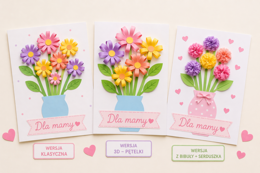 Bukiet dla mamy – praca plastyczna krok po kroku