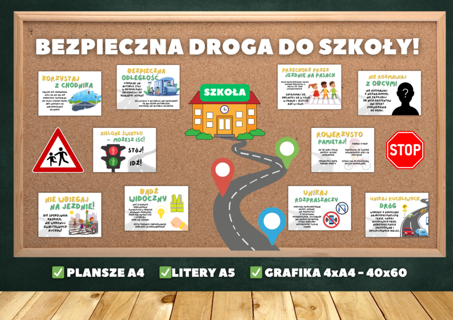 BEZPIECZNA DROGA DO SZKOŁY/PRZEDSZKOLA - Gazetka szkolna/przedszkolna