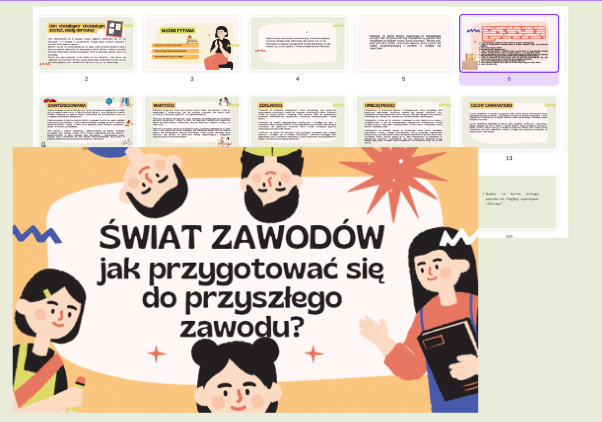 PREZENTACJA Doradztwo Zawodowe 3 W świecie zawodów, czyli jakie trzeba mieć predyspozycje wykonując dany zawód.