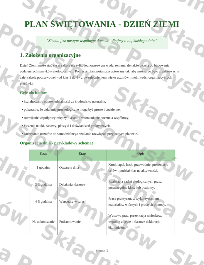 DZIEŃ ZIEMI w szkole – organizacja obchodów i pomysły dla klas 1–8; plan działań; doświadczenia; warsztaty
