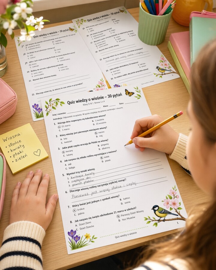 Quiz wiedzy o wiośnie – 30 pytań