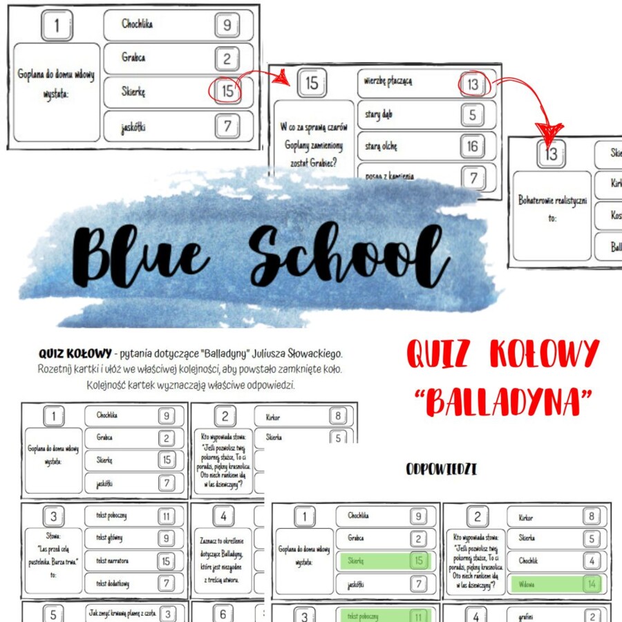 Quiz kołowy - "Balladyna"
