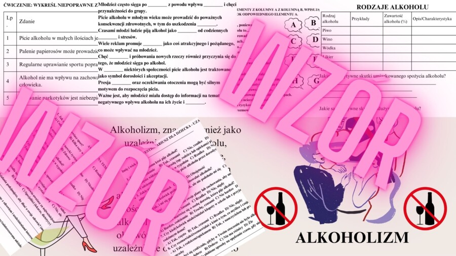 ALKOHOLIZM - MATERIAŁY DLA NAUCZYCIELI