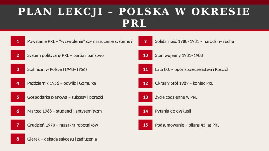 Prezentacja PowerPoint „Polska w okresie PRL”
