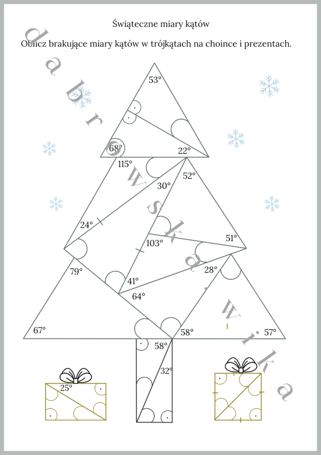 Świąteczne miary kątów