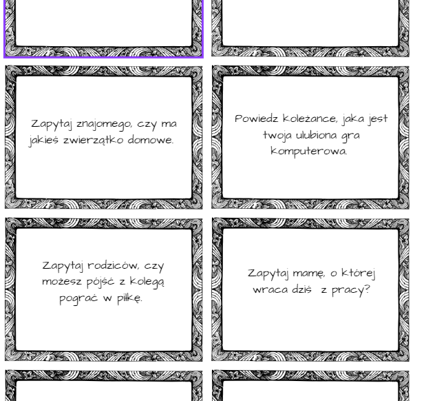 Reakcje językowe 64 karty - języki obce/ język angielski, język niemiecki, język hiszpański, język rosyjski...