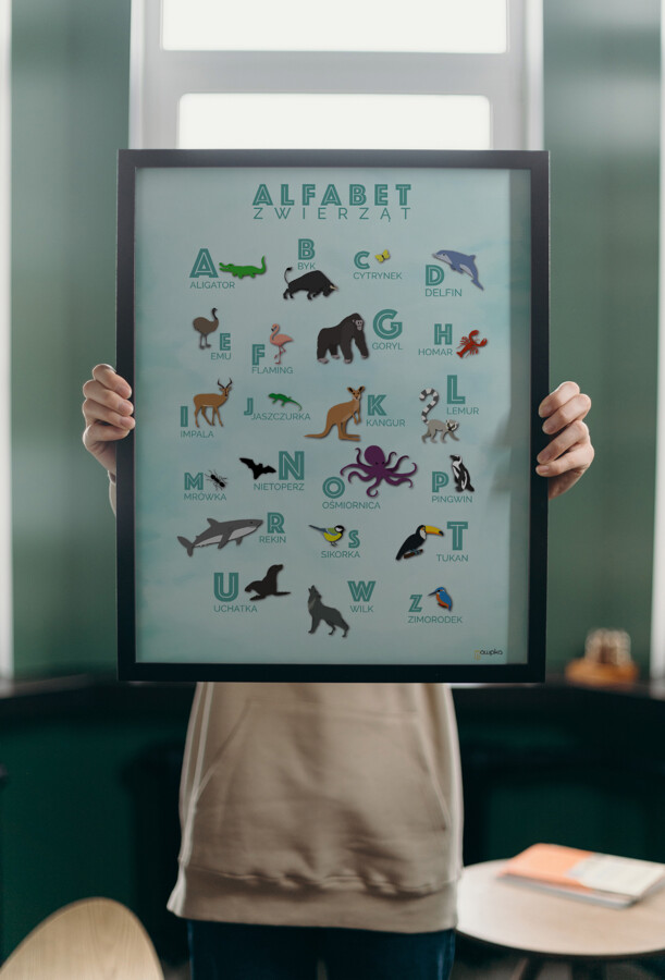Plakat "Alfabet zwierząt" 30x40 cm