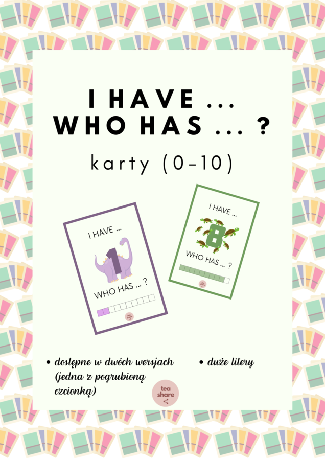 Gra dydaktyczna I have ... Who has ... ? NUMBERS 0-10