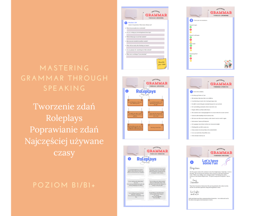 Mastering grammar through speaking - B1/B1+