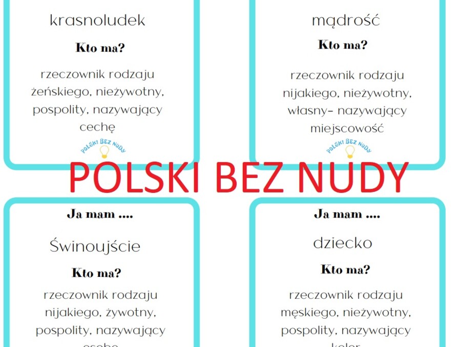 Ja mam, kto ma - Rzeczownik