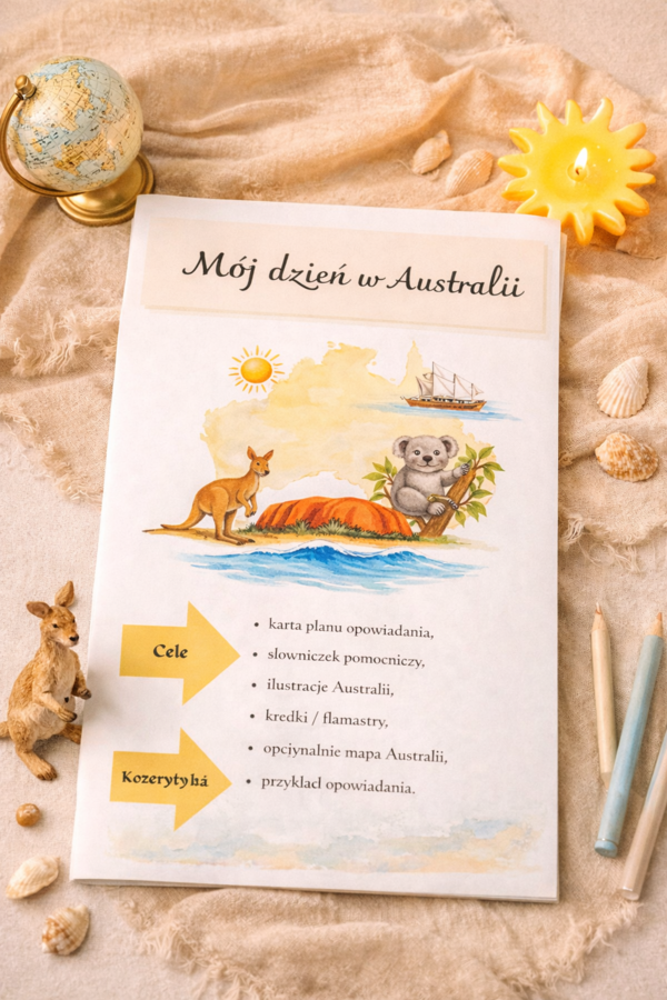 Mój dzień w Australii. Opis krajobrazu. Australia w 8 wersach. [JĘZYK POLSKI]