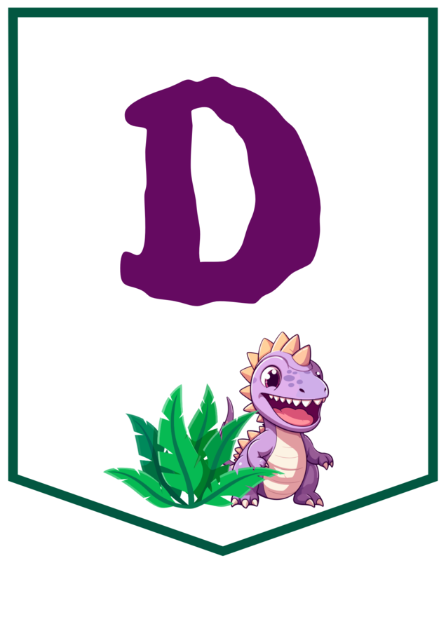 DZIEŃ DINOZAURA – girlanda – napis – gazetka – wersja 1