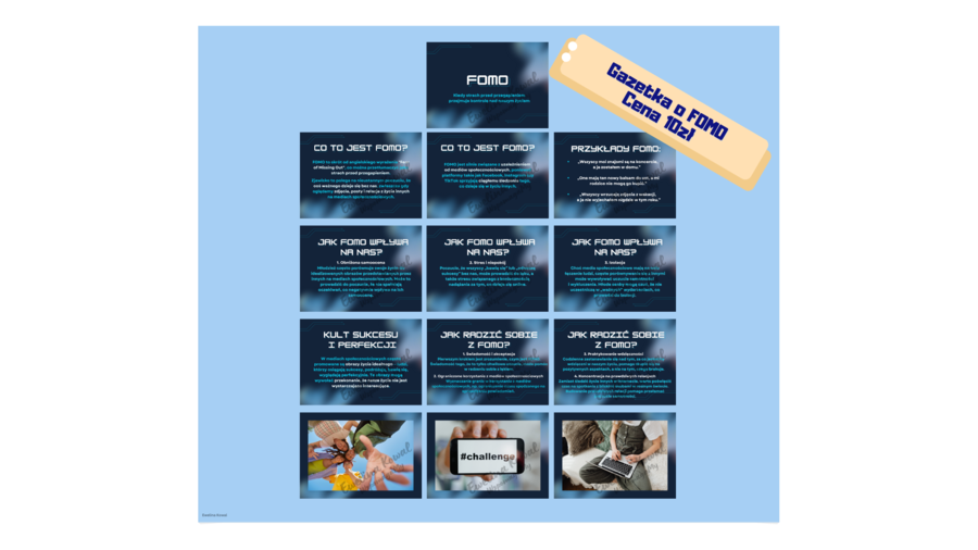 Gazetka szkolna FOMO - STRACH PRZED PRZEGAPIENIEM psycholog/pedagog