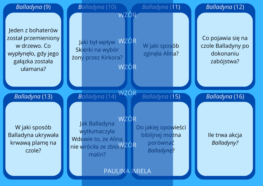 Balladyna - edukacyjna gra planszowa