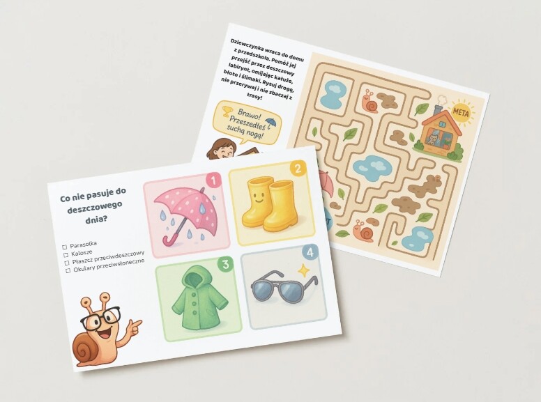 Karty pracy „Deszczowy Dzień”