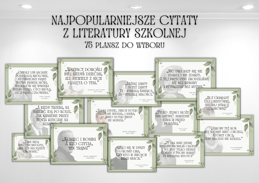 CYTATY Z LITERATURY SZKOLNEJ - Dzień Książki