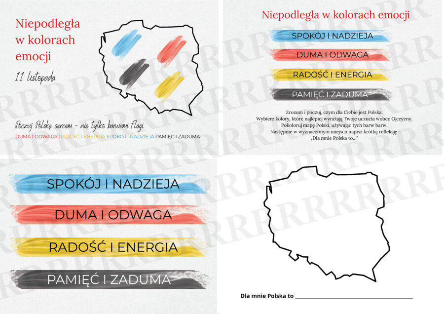 Karta pracy - "Niepodległa w kolorach emocji"