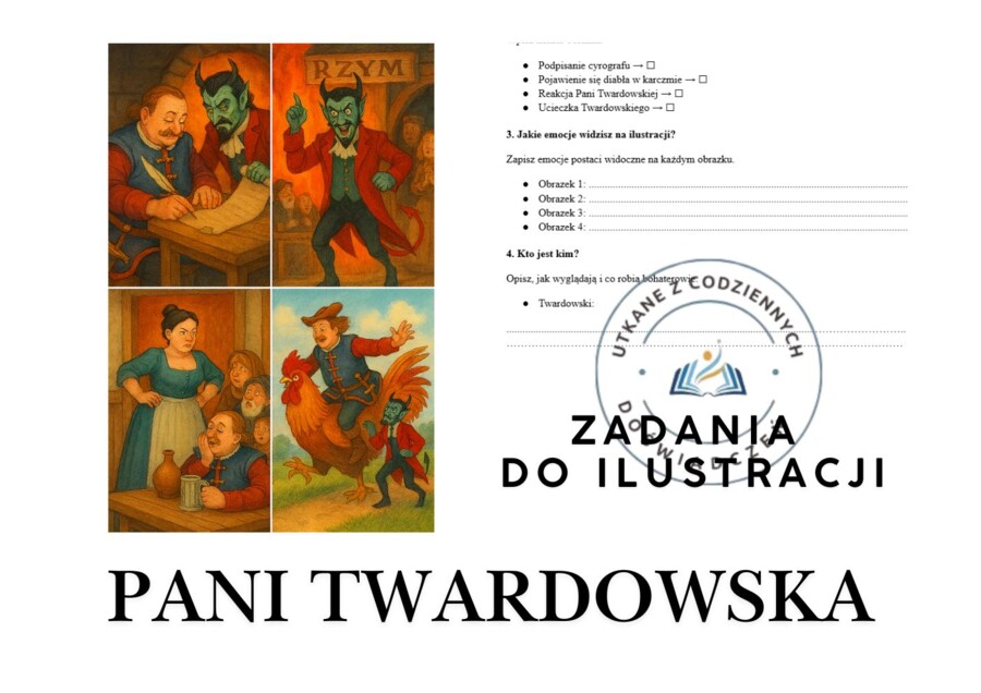 Zadania do ilustracji – „Pani Twardowska”