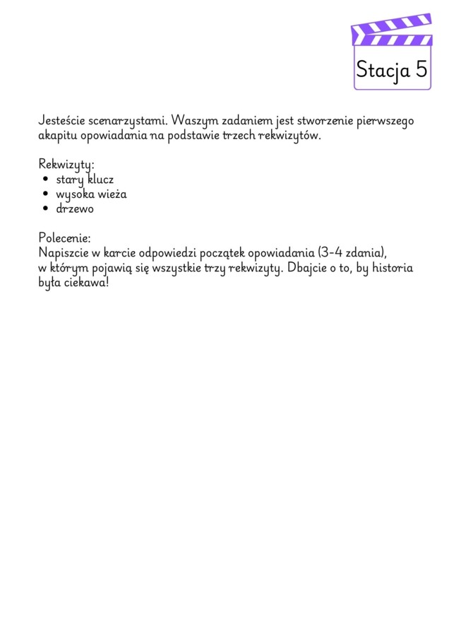 Powtórki przed sprawdzianem - klasa 4 Nowa Era, STACJE ZADANIOWE