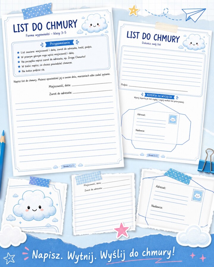 Forma wypowiedzi. List do chmury