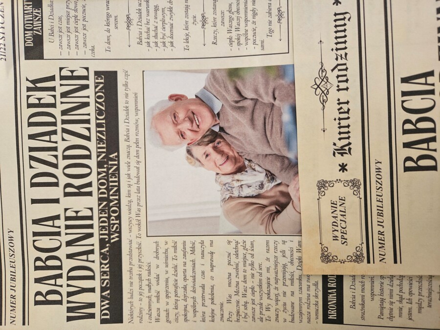 Dzień Babci i Dziadka - laurka, gazeta