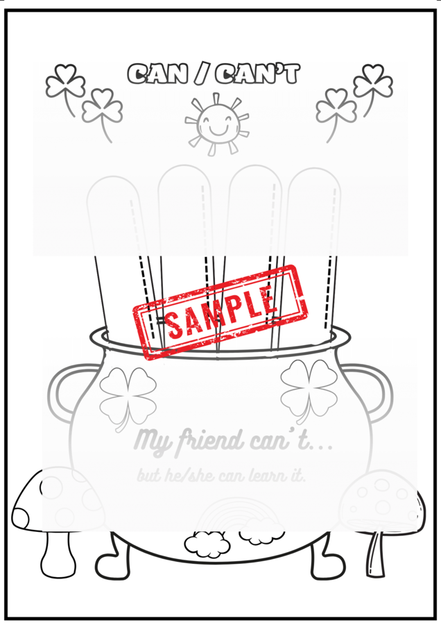 CAN/CAN'T - karta pracy/ wklejka