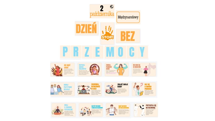 Gazetka szkolna - 2 października Międzynarodowy Dzień Bez Przemocy