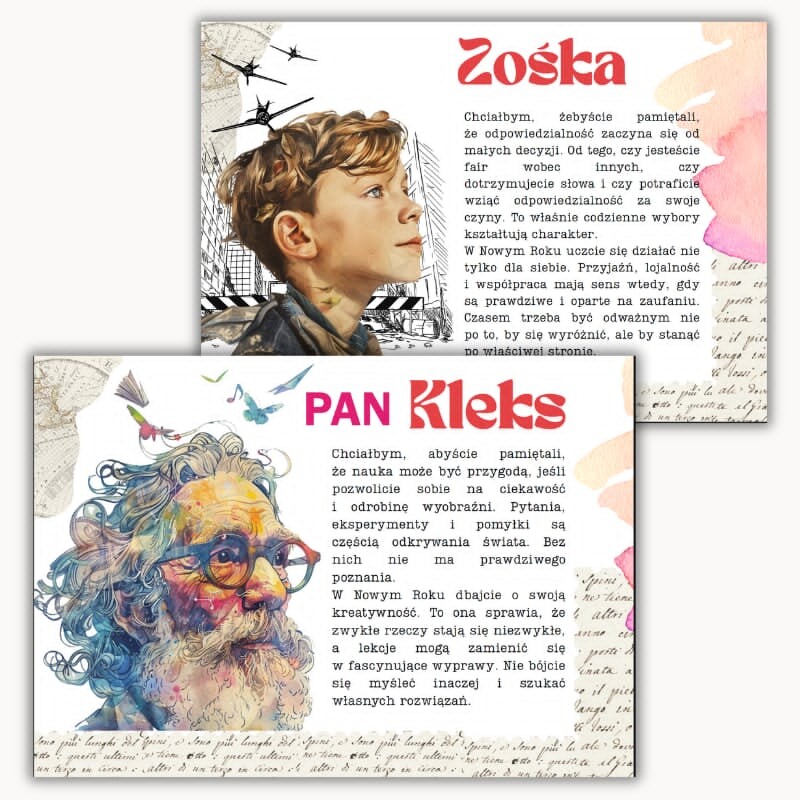 Listy na Nowy Rok od bohaterów lektur