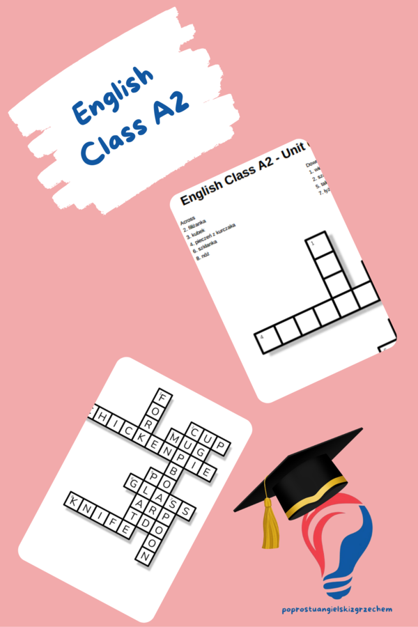 English Class A2 – Unit 7 – krzyżówki – Czasowniki złożone/Miejsca zamieszkania/W domu