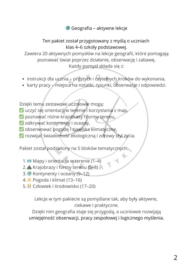 20 aktywnych pomysłów na rozpoczęcie lekcji Geografia