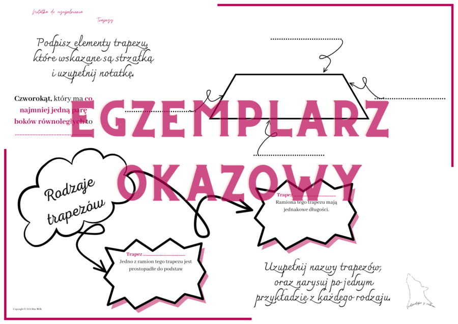 Trapezy - notatka do uzupełnienia