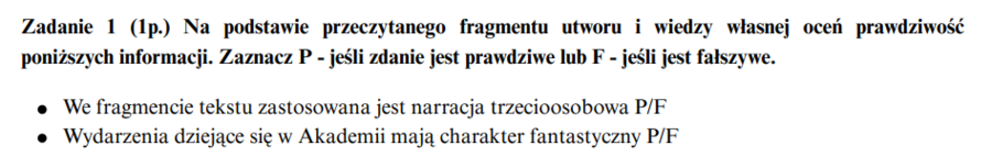 Karta pary ,,Trening przed egzaminem - Akademia Pana Kleksa''