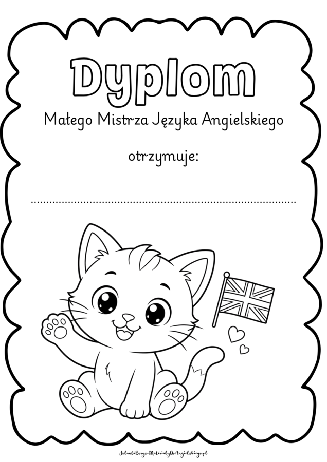 Dyplomy do kolorowania – na zakończenie zajęć z angielskiego