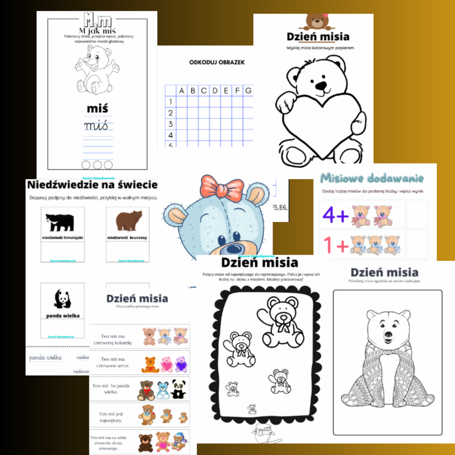 Dzień misia - karty pracy