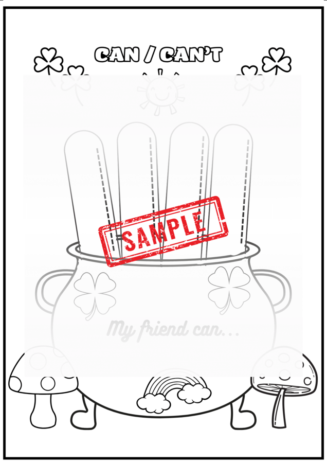 CAN/CAN'T - karta pracy/ wklejka