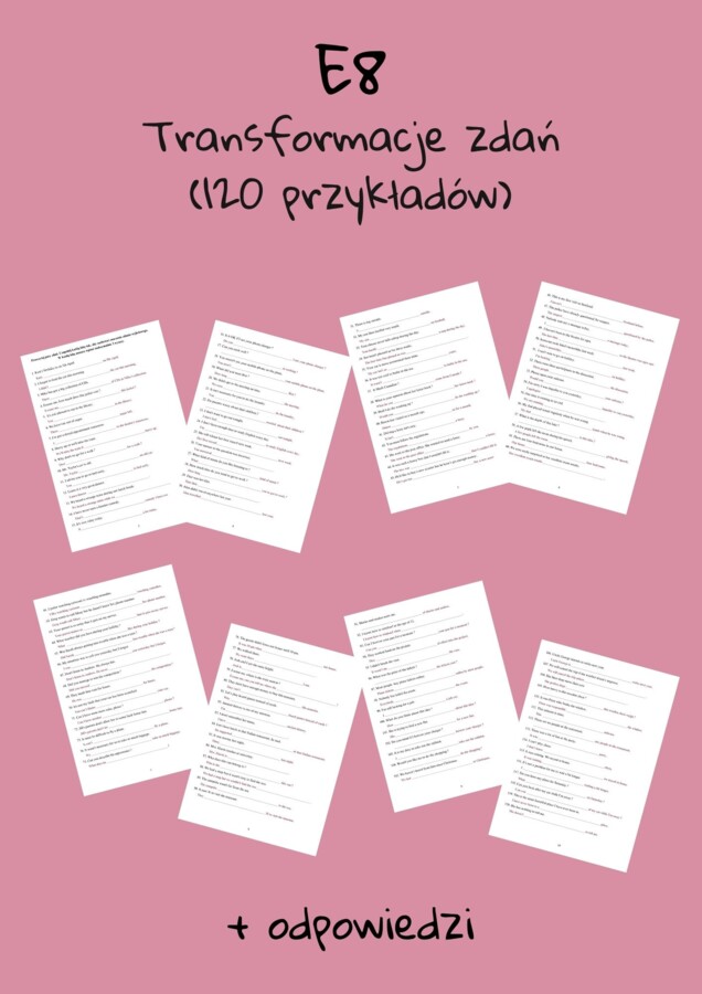E8 Transformacje zdań