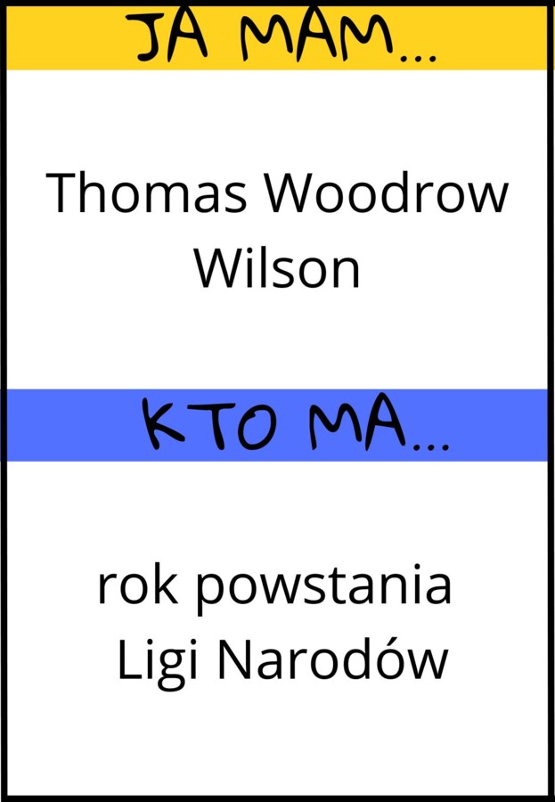 Gra Ja mam, kto ma - Europa i świat po I wojnie światowej