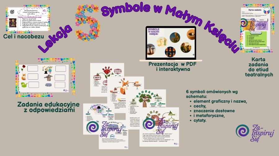 Mały Książę- scenariusz, karty pracy, AI