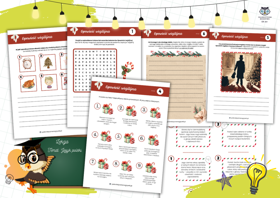 Opowieść wigilijna. Stacje zadaniowe. Lektura obowiązkowa