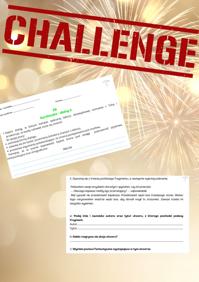 Kartkówka E8 - dialog 3