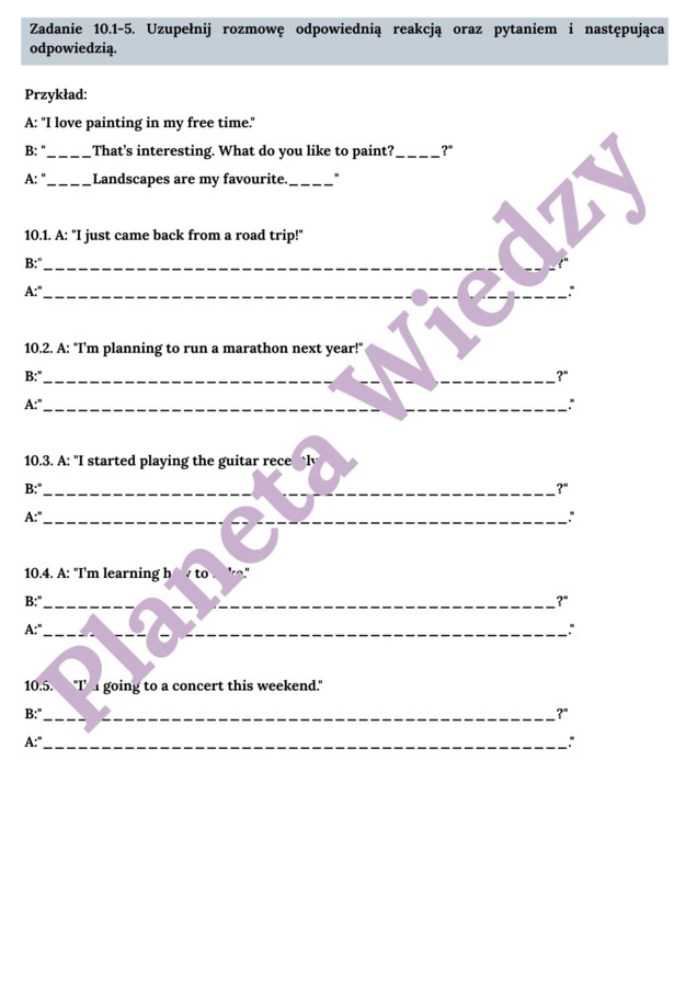 REAKCJE JĘZYKOWE - Zbiór zadań do egzaminu ósmoklasisty z języka angielskiego. Poziom A2/A2+ - codzienne sytuacje, uzupełnianie dialogów, tłumaczenie, dopasowywanie pytań