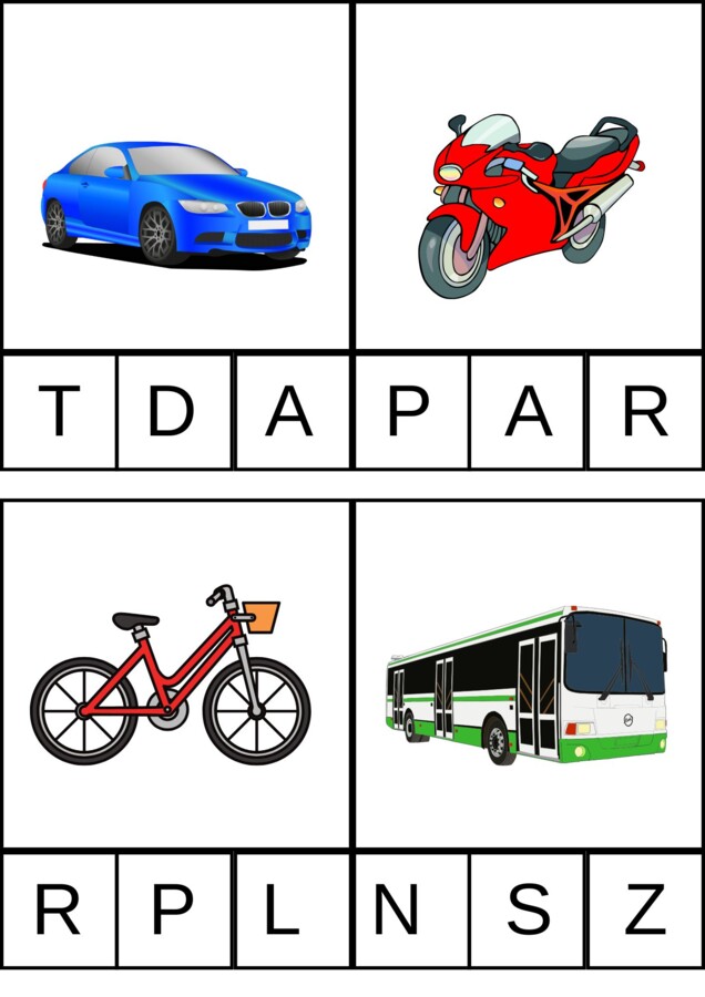 Karty Pracy na Percepcję Wzrokową - nauka liter, nauka czytania, matematyka