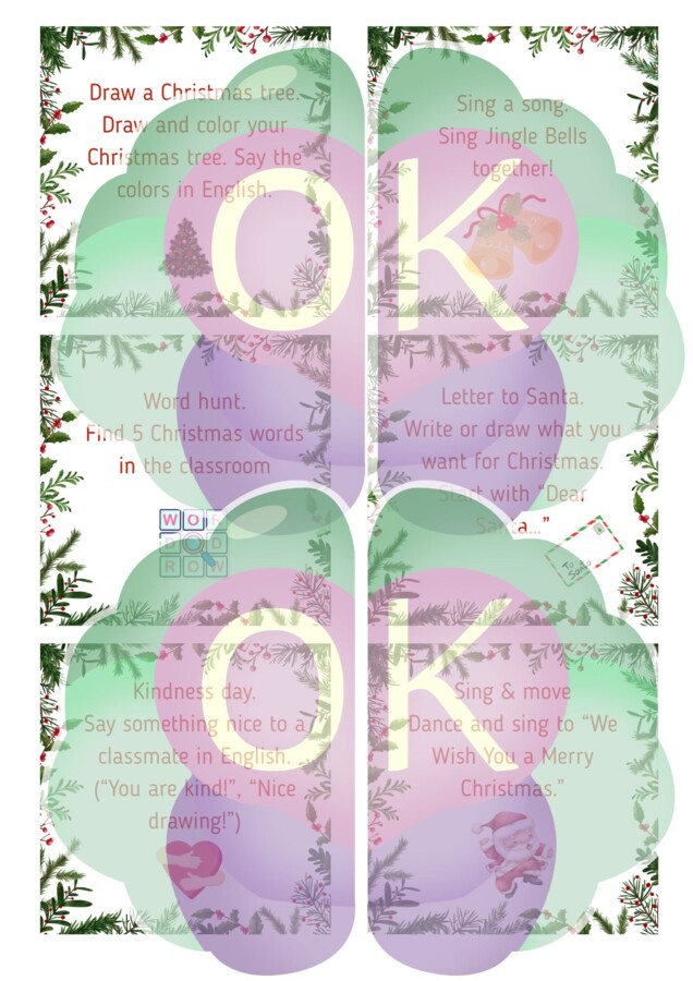 🎄 English Advent Calendar – Poziom A1 🎅29 stron 36 kart pracy i pomysłów na świąteczne lekcje pełne zabawy!kalendarz adwentowy, Boże Narodzenie, dzieci, A1, gry i zabawy, słownictwo, flashcards, pomysły dla nauczyciela, lekcje świąteczne, nauka przez zab