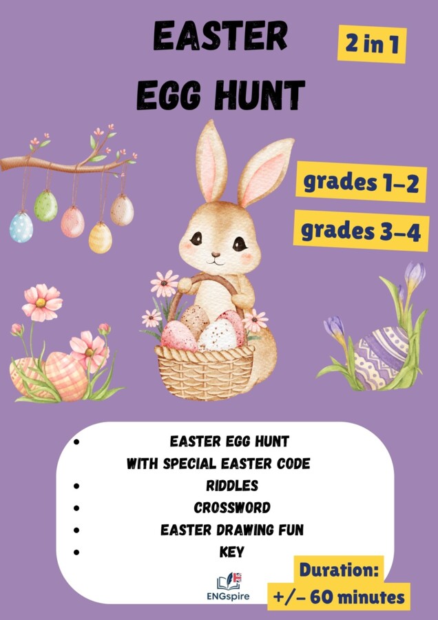 Easter Escape: Egg Hunt + kod wielkanocny | Gotowa lekcja (1–4)