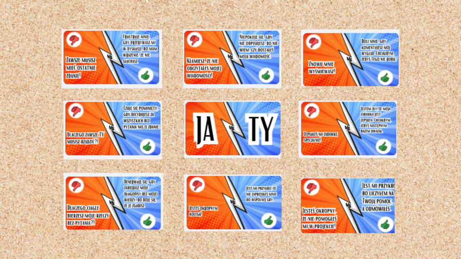 Gazetka szkolna na temat komunikacji wśród rówieśników - "Ja vs. Ty" + PREZENTACJA na godzinę wychowawczą
