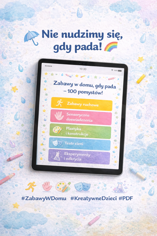 Zabawy w domu, gdy pada – poradnik PDF