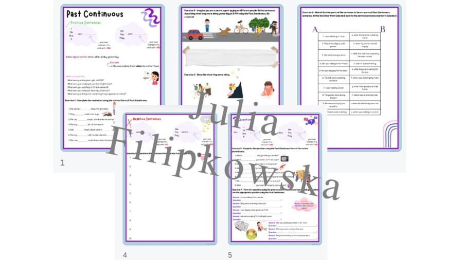 Past Continuous/ Worksheet/ Zestaw zadań/ Teoria i Praktyka/ Teoria/ Theory/ Zadania/ Pakiet/ Karta pracy/Speaking/ Gramatyka/ Grammar/ English Grammar/ Matura/ Notatka/ SP 4-8/ SP 7-8/ SP 8/ Klasy 7-8/ Klasa 8/ Gotowa lekcja/ Mówienie
