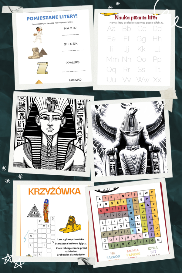Zabawy i gry z Faraonem - Karty Pracy